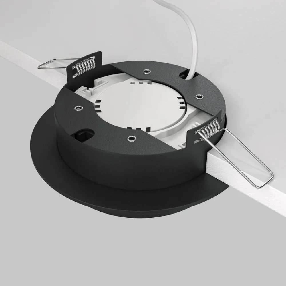 Maytoni Hoop innfellingslampe, rund, svart Outlet