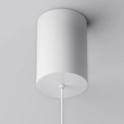 Maytoni LED-hengelampe Plato, hvit, Ø 18,5 cm, aluminium| Kontorbelysning