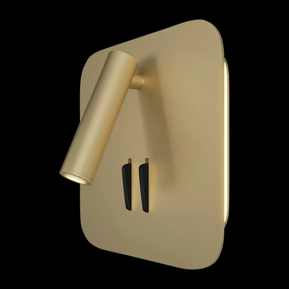 Maytoni los 176 LED-vegglampe, 3 000 K kantet gull| Design- Og Hotellbelysning|Led-Innendørs