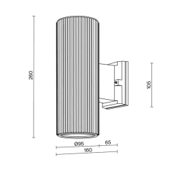 Maytoni Rando utendørs vegglampe, 2 lyskilde, hvit Sale