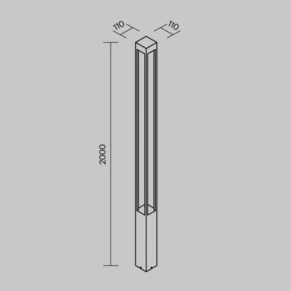 Maytoni utelampe Elbe, høyde 200 cm, grafittfarget Clearance