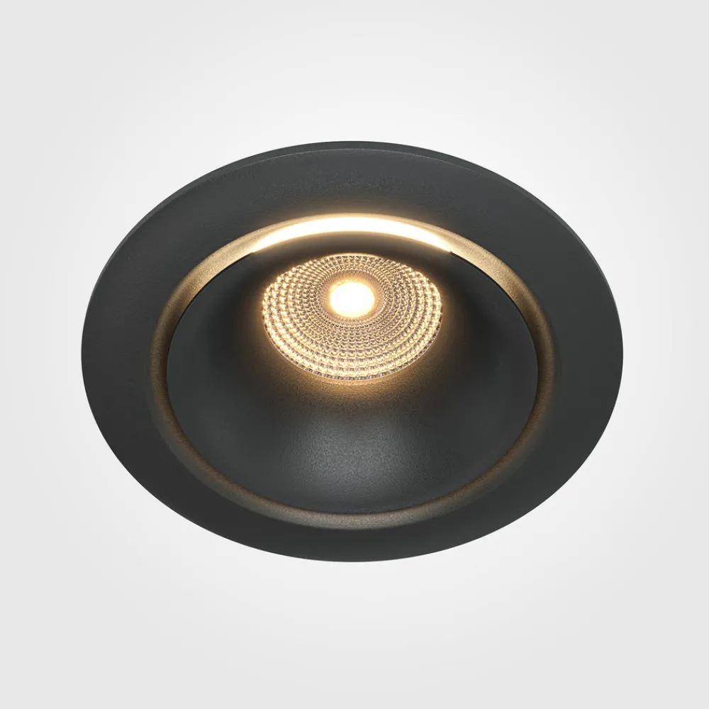 Maytoni Yin LED for innfelt belysning, IP20, 3000K, triac, svart Outlet