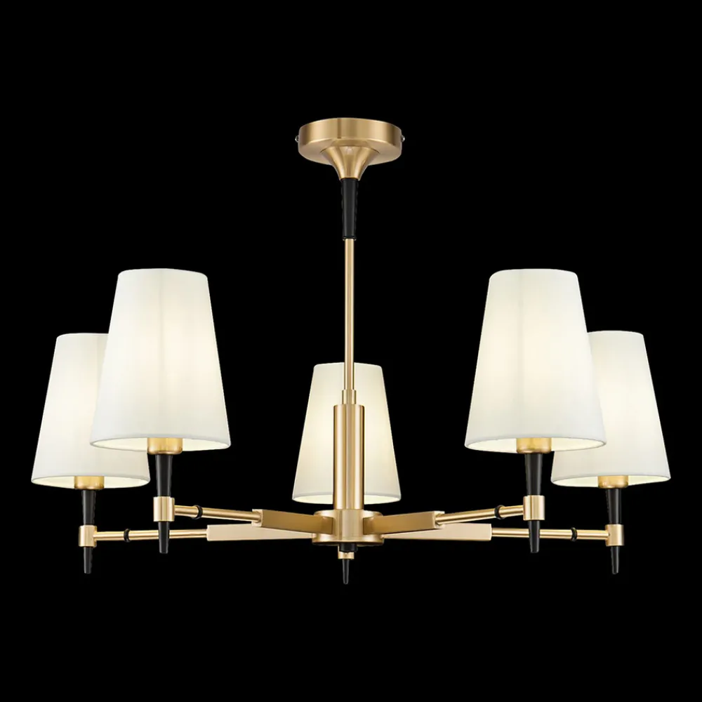 Maytoni Zaragoza lysekrone 5 lyskilder tekstilskj