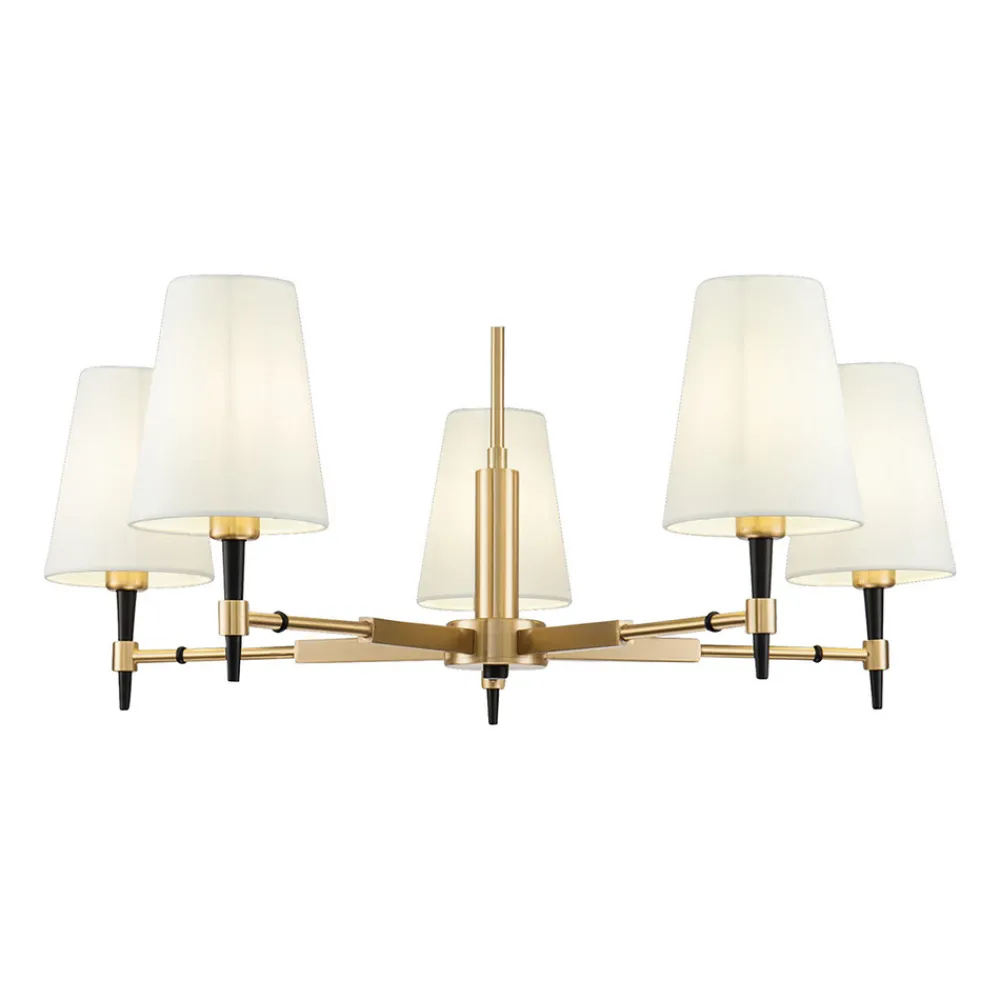 Maytoni Zaragoza lysekrone 5 lyskilder tekstilskj