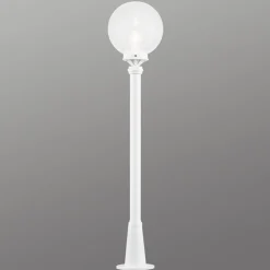 Konstsmide Med klar kule - veilampe Linus i hvit| Gatebelysning, Pullert Belysning