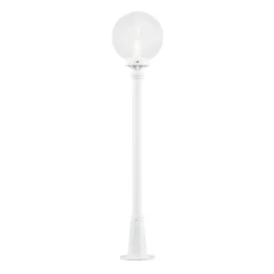 Konstsmide Med klar kule - veilampe Linus i hvit| Gatebelysning, Pullert Belysning