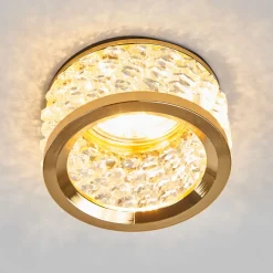 ORION Med krystallpynt - innbyggingslampe Iwen, gull Best