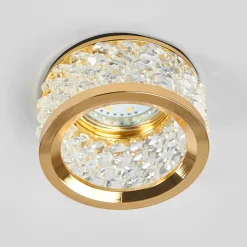 ORION Med krystallpynt - innbyggingslampe Iwen, gull Best