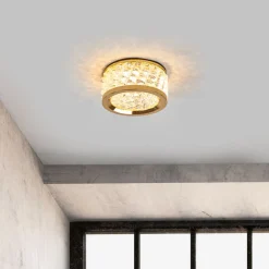 ORION Med krystallpynt - innbyggingslampe Iwen, gull Best