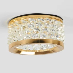 ORION Med krystallpynt - innbyggingslampe Iwen, gull Best