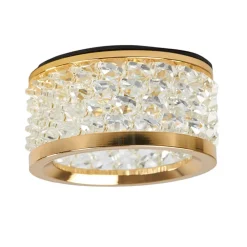 ORION Med krystallpynt - innbyggingslampe Iwen, gull Best