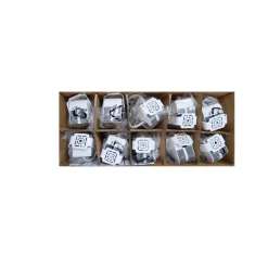 MEGAMAN LED innfellingsspot Tego Slim, 10-pakning, 2800 K, nikkel Outlet