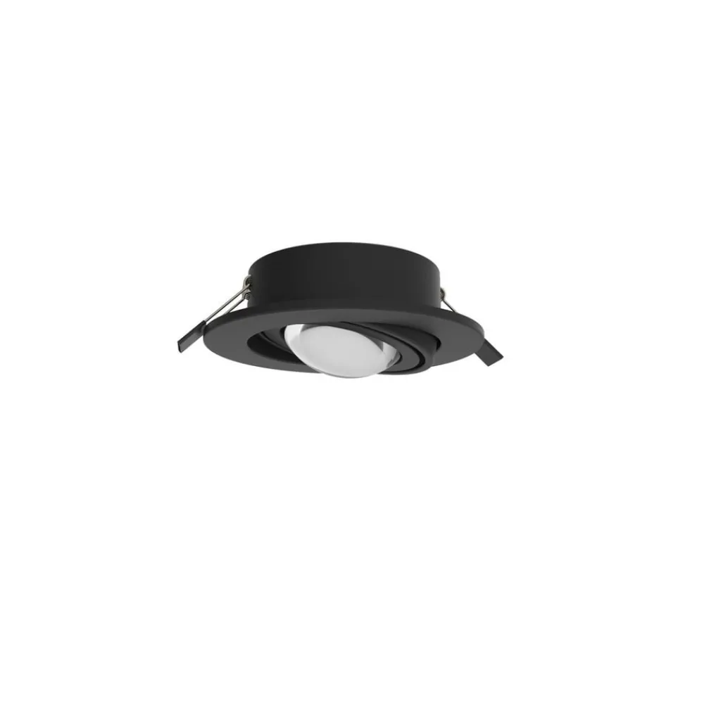 MEGATRON LED innfelt spotlight Planex Powerlens, 4,8 W, svart| Downlights