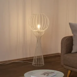 HELAM Mercure gulvlampe, sand, metall/plast, høyde 93 cm Sale