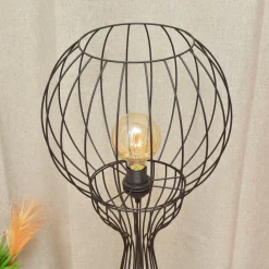 HELAM Mercure gulvlampe, svart, metall/plast, høyde 93 cm Hot