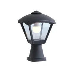 Fumagalli Mididisma/Dario sokkellampe, svart, klart deksel