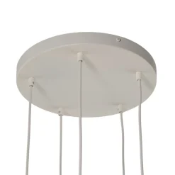 HELAM Midway hengelampe, 5 lyskilder, rund, sandfarget, GU10 Sale