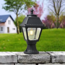 Fumagalli Mikrolot/Mary sokkelampe, svart, klart deksel 2 700 K Discount