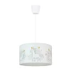 Duolla Mila hengelampe, Ø 35 cm, hvit, stoff, enhjørninger, E27 New