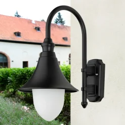 LCD Miranda utendørs vegglampe, svart Best