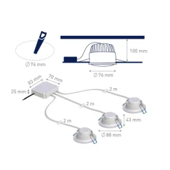 tint Müller Licht innfellingslampe 3er sett Clearance