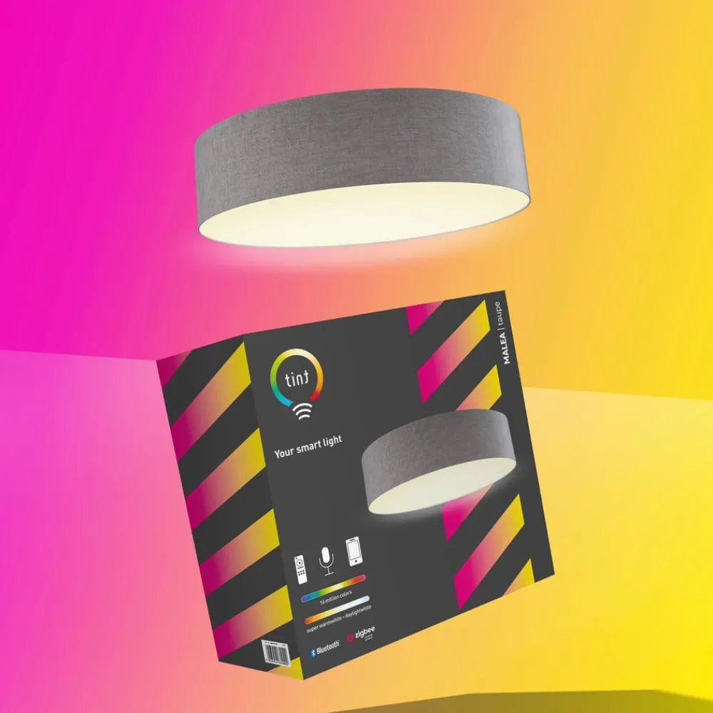tint Müller Licht LED taklampe Malea, RGB, CCT, taupe| Smarthus Belysning