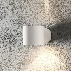 Konstsmide Modena Round, utendørs vegglampe, rund, hvit| Vegglamper Utendørs