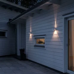 Konstsmide Modena Round, utendørs vegglampe, rund, hvit| Vegglamper Utendørs