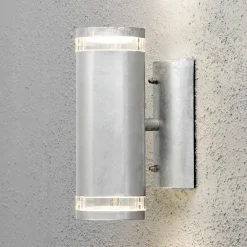 Konstsmide Modena utendørs vegglampe 2-lk. grå| Vegglamper Utendørs
