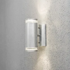 Konstsmide Modena utendørs vegglampe 2-lk. grå| Vegglamper Utendørs
