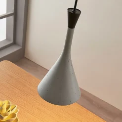 Lindby Moderne pendellampe Flynn, betonggrå Hot