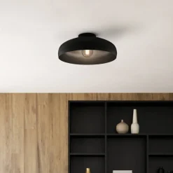 EGLO Mogano taklampe, Ø 40 cm, svart, stål New