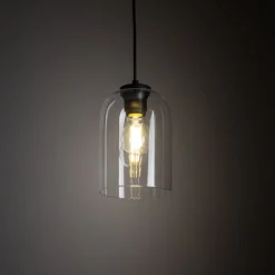 TK Lighting Molly hengelampe, transparent, Ø 14 cm, metall/glass| Pendellamper
