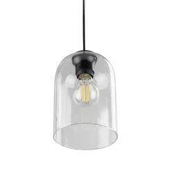 TK Lighting Molly hengelampe, transparent, Ø 14 cm, metall/glass| Pendellamper