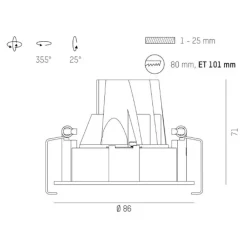 Molto Luce Dark Night innfelt 2700 K svart/sølv