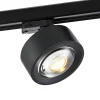 Molto Luce LED 3-faset skinnespot Mag, svart, 827 Hot