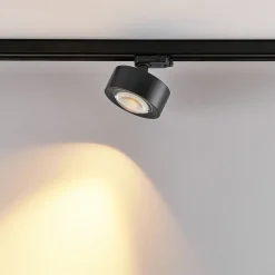 Molto Luce LED 3-faset skinnespot Mag, svart, 827 Hot