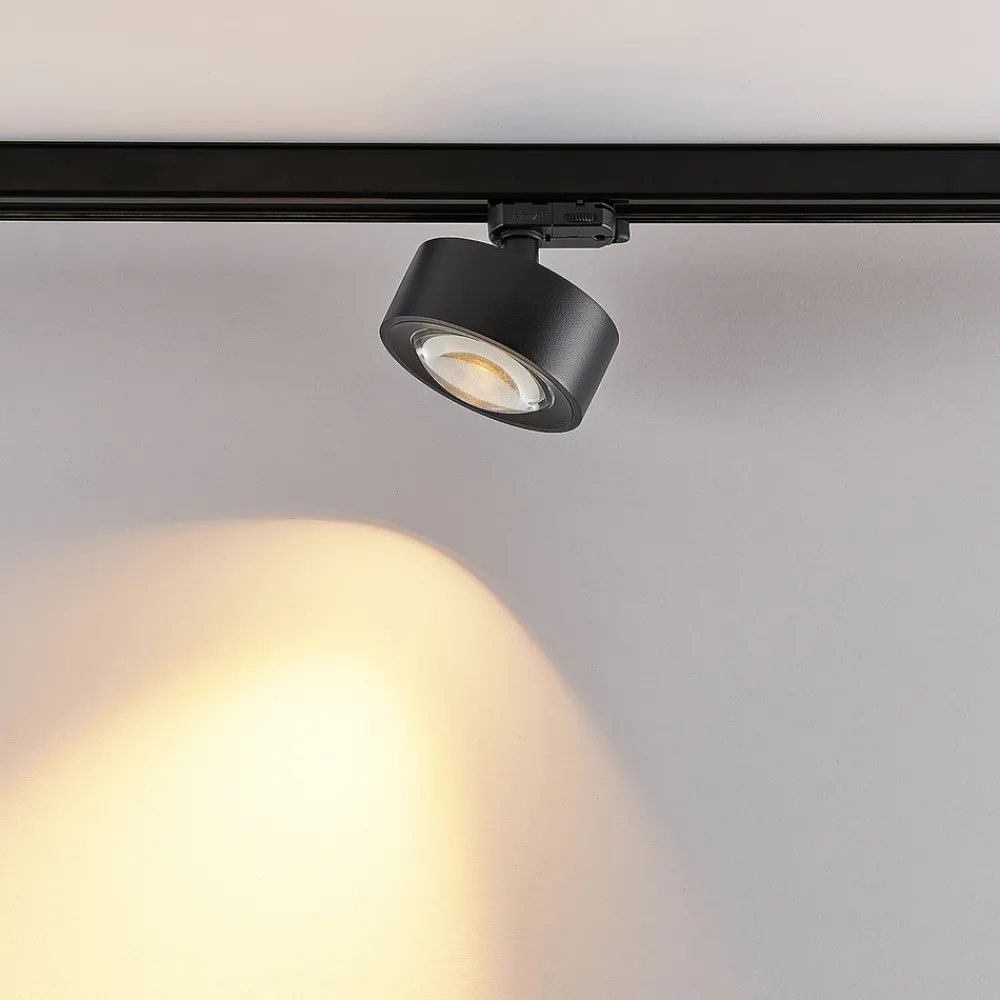 Molto Luce LED 3-faset skinnespot Mag, svart, 827 Hot