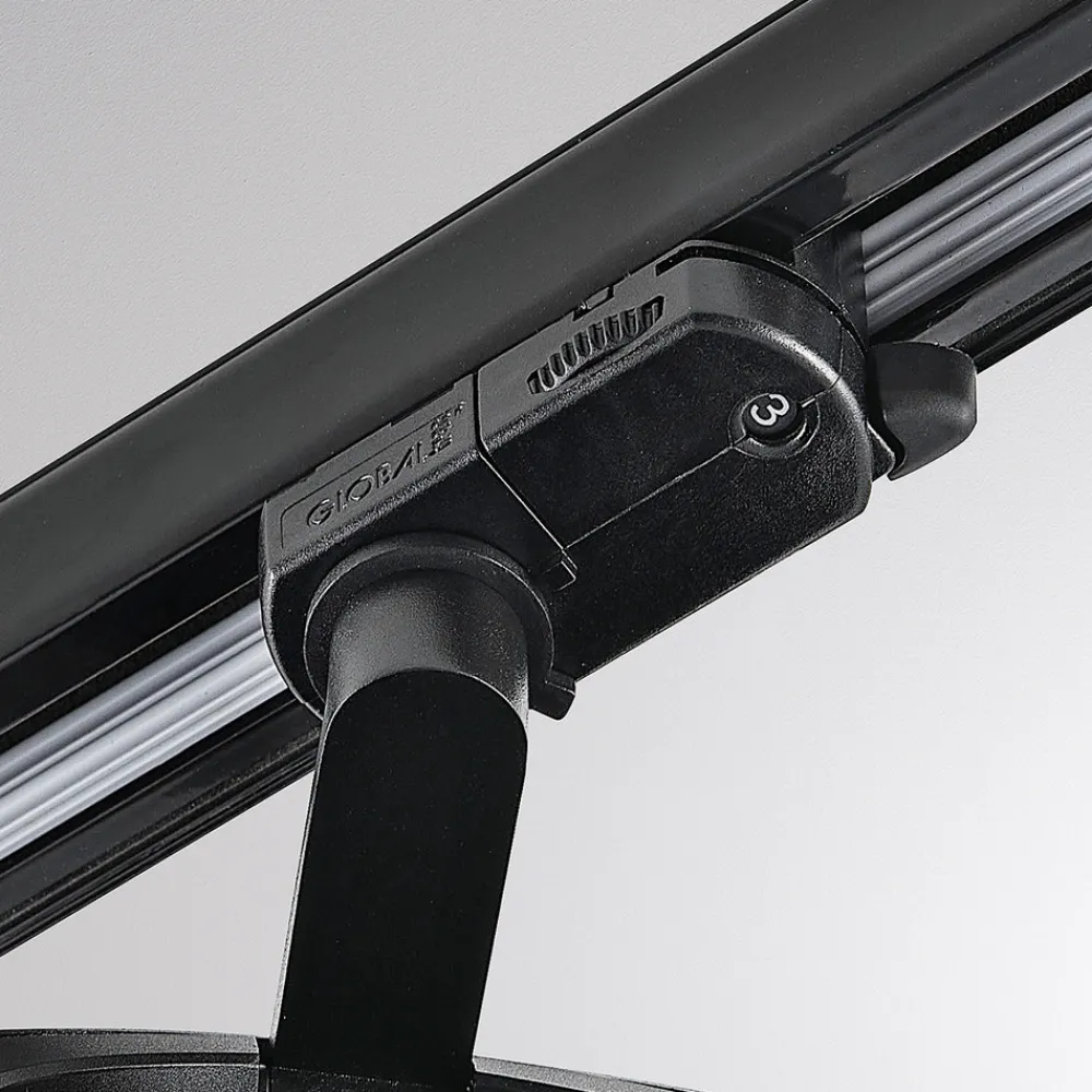 Molto Luce LED 3-faset skinnespot Mag, svart, 827 Hot