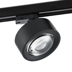 Molto Luce LED 3-faset skinnespot Mag, svart, 827 Hot