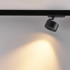 Molto Luce LED 3-faset skinnespotlight Magis, svart, 827| Skinnesystem