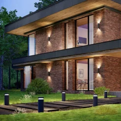 Molto Luce LED-sokkellampe Mona, Ø 18 cm, aluminium, høyde 45 cm Hot