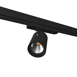 Molto Luce Mova skinnespot 67 mm svart 3-fase Best