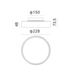 Molto Luce utendørs taklampe Nona, Ø 22,8 cm, antrasitt Online