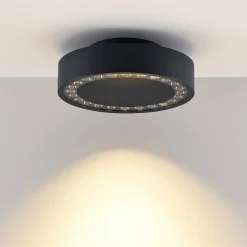 Molto Luce utendørs taklampe Nona, Ø 22,8 cm, antrasitt Online