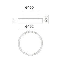 Molto Luce utendørs taklampe Nona, Ø 18,2 cm, antrasitt New