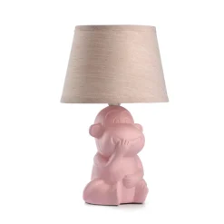 ONLI Monkey bordlampe, rosa, keramikk, 28 cm høy, E14| Bordlamper