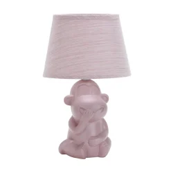 ONLI Monkey bordlampe, rosa, keramikk, 28 cm høy, E14| Bordlamper