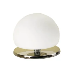 Fabas Luce Morgana bordlampe, forkrommet / hvit, berøringsdimmer, 3000 K Hot