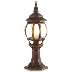 Lindby Nadesha sokkellampe, børstet gull| Sokkellamper